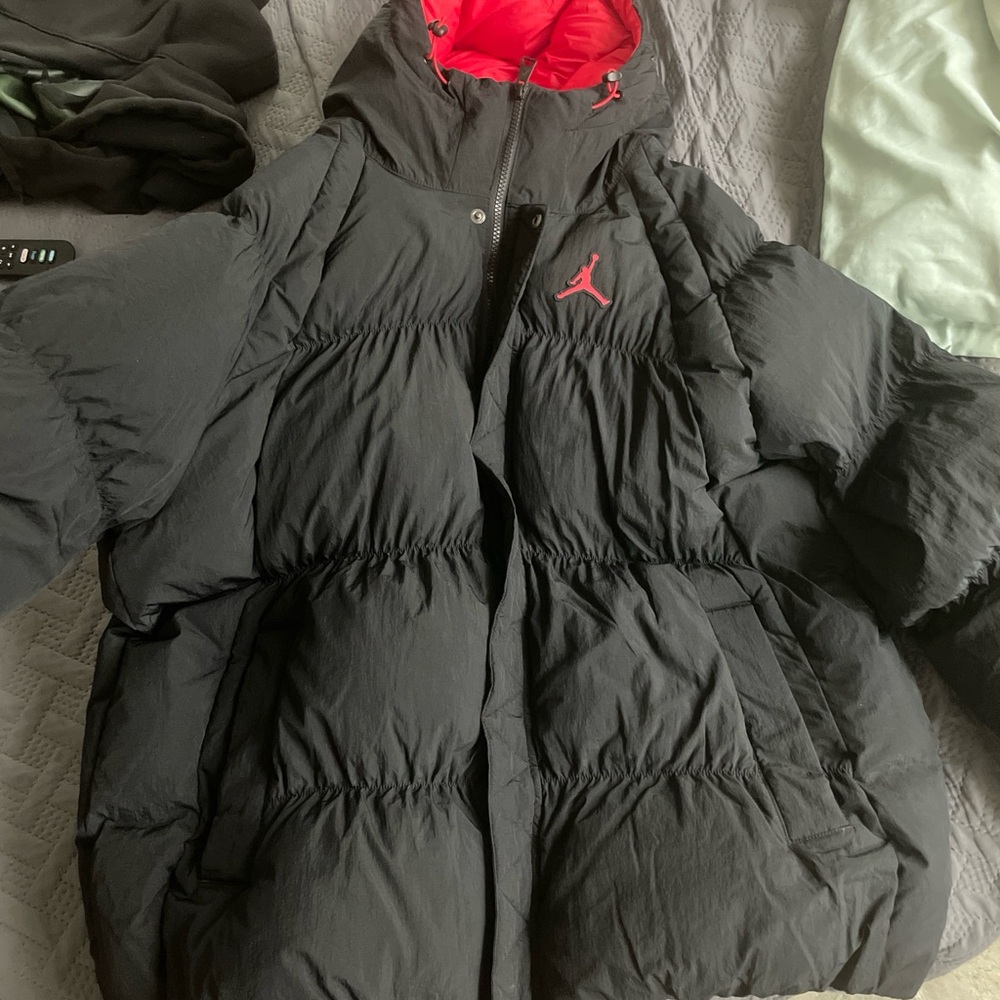 Jordan Black and Red Puffer Jacket